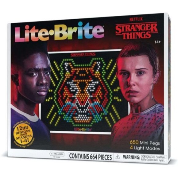 NEW Stranger Things Lite‑Brite 650 Mini Pegs 12 Designs Light Box Retro Edition - Picture 2 of 3